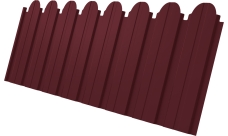 Профнастил C10B фигурный Grand Line 0,5 Satin Matt RAL 3005 красное вино