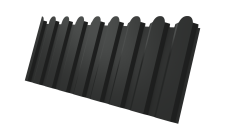 Профнастил С20A фигурный Grand Line 0,45 Drap RAL 7016 антрацитово-серый