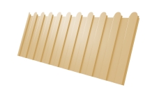 Профнастил С8A v01 фигурный 0,45 PE с пленкой RAL 1014 слоновая кость