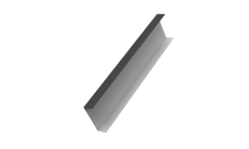 Декоративная накладка на столб универсальная 62х55 для забора жалюзи 0,45 Drap TX RAL 7016 антрацитово-серый (3м)