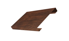 Ламель лицевая стартовая/финишная забора жалюзи Texas 80мм для калиток и ворот (с заполнением ламелями 150) 0,45 Print-double Premium Cherry Wood Dark F