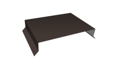 Парапетная крышка прямая 250мм Grand Line 0,5 PurPro Matt 275 RR 32 темно-коричневый (3м)