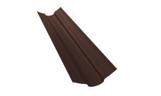Планка ендовы верхней фигурной 70x70 0,45 PE-Double с пленкой RAL 8017 шоколад (2м)