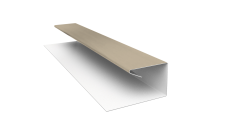 Планка П-образная завершающая сложная (КД) 0,5 Satin с пленкой RAL 1015 светлая слоновая кость (2м)