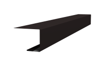 Планка завершающая фальц 0,5 PurPro Matt 275 RAL 9005 черный (2м)