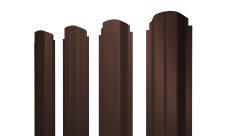 Штакетник П-образный A фигурный Grand Line 0,45 Drap ST RAL 8017 шоколад