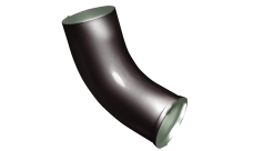 Колено стока GL PE 90 мм RR 32 темно-коричневый