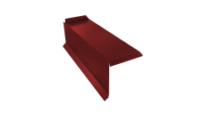 Планка торцевая сегментная 30мм Левая 0,45 PE с пленкой RAL 3011 коричнево-красный