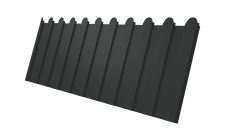 Профнастил С8A v02 фигурный Grand Line 0,5 Satin Matt TX с пленкой RAL 7016 антрацитово-серый