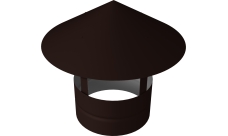 Дымник на трубу круглый d135 0,5 Satin с пленкой RAL 8017 шоколад