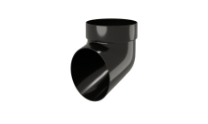 Колено сливное ПВХ GL черное (RAL 9005)