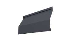 Ламель забора жалюзи Milan Slim Grand Line 0,45 Drap TwinColor RAL 7024 мокрый асфальт