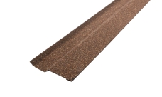 Планка примыкания внакладку Фартук S6 Grand Line c базальтовой крошкой роки медный 1,25м