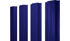 Штакетник П-образный A с прямым резом Grand Line 0,45 PE RAL 5002 ультрамариново-синий