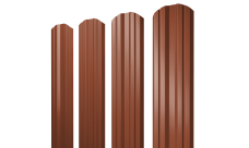 Штакетник Твин фигурный Grand Line 0,45 Drap TR RAL 8004 терракота