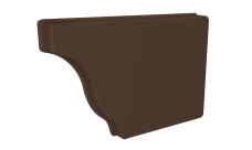 Заглушка желоба правая Vortex Lite 130мм RAL 8017 шоколад