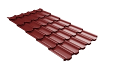 Металлочерепица "Квинта плюс3D" ("Kvinta plus3D") 0,5 Satin RAL 3011 коричнево-красный