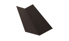 Планка ендовы верхней 145х145 0,5 Rooftop Бархат RR 32 темно-коричневый (2м)