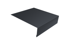 Планка лобовая/околооконная простая 190х50 0,4 PE-Double с пленкой RAL 7024 мокрый асфальт (3м)