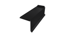 Планка торцевая сегментная 20мм Grand Line Правая 0,5 Rooftop Бархат RAL 9005 черный