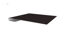 Планка завершающая 0,5 Satin Matt RAL 9005 черный (3м)