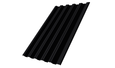 Профнастил НС35R Grand Line 0,45 PE-Double RAL 9005 черный