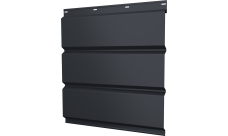 Софит металлический Классик v01 Grand Line без перфорации 0,5 Satin Matt TX с пленкой RAL 7024 мокрый асфальт