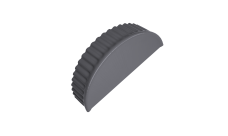 Заглушка торцевая Grand Line 0,45 PE RAL 7004 сигнальный серый