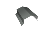 Парапетная крышка угольная 125мм 0,45 PE с пленкой RAL 7005 мышино-серый (3м)