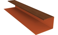 Планка П-образная Экобрус Grand Line 0,45 Принт Элит Рябина TwinColor (2м)