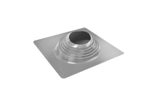 Проходной элемент угловой №5 (200-275мм) +240 силиконовый (металлический окрашенный фланец) серебро