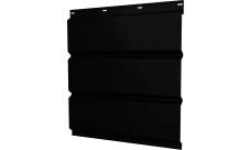 Софит металлический Классик v01 Grand Line центральная перфорация 0,5 Satin Matt TX с пленкой RAL 9005 черный