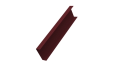 Декоративная накладка на столб универсальная 60х60 для забора жалюзи 0,45 PE-Double RAL 3005 красное вино (2м)