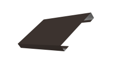 Ламель лицевая стартовая/финишная забора жалюзи Texas 80мм для калиток и ворот (с заполнением ламелями 150) 0,45 Drap-double TX RR 32 темно-коричневый