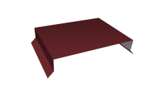Парапетная крышка прямая 200мм 0,5 Satin Matt TX RAL 3005 красное вино (3м)