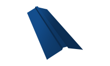 Планка конька прямоугольного 115х30х115 0,45 PE с пленкой RAL 5005 сигнальный синий (2м)