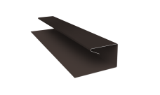 Планка П-образная завершающая сложная (КД) 0,45 Drap-double TX RR 32 темно-коричневый (2м)