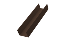 Стойка для забора жалюзи Милан, Токио Grand Line 0,45 ПЭ двухсторонний RAL 8017 шоколад (1,8м)