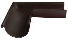 Угол желоба внешний Grand Line ПЭ матовый 90гр 125мм RAL 8017 шоколад
