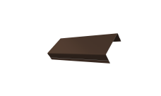 Ламель обратная стартовая/финишная забора жалюзи Texas 53мм для калиток и ворот (с заполнением ламелями 125) Grand Line 0,5 Velur X RAL 8017 шоколад