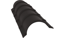 Планка конька полукруглого Grand Line 0,5 Satin Matt TX RR 32 темно-коричневый (1,97м)