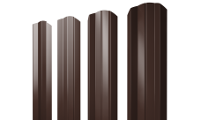 Штакетник М-образный A фигурный 0,45 PE-Double RAL 8017 шоколад