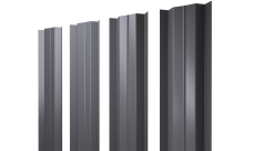 Штакетник М-образный B с прямым резом 0,45 Drap TX RAL 7004 сигнальный серый