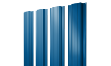 Штакетник Прямоугольный с прямым резом 0,45 PE RAL 5005 сигнальный синий