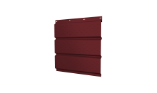 Софит металлический Grand Line полная перфорация 0,5 Satin с пленкой RAL 3005 красное вино