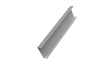 Декоративная накладка на столб универсальная 60х60 для забора жалюзи 0,5 Satin RAL 9006 бело-алюминиевый (2,5м)