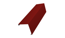 Декоративная накладка на столб универсальная угловая 62х55 для забора жалюзи Grand Line 0,7 PE RAL 3011 коричнево-красный (3м)