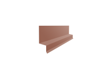 Отлив верхний фальц Grand Line 0,45 Drap TR RAL 8004 терракота (3м)