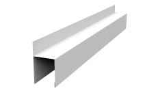 Планка опорная составная внешняя для забора жалюзи Palermo Grand Line 0,7 PE RAL 9003 сигнальный белый (2,5м)