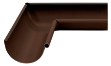 Угол желоба внутренний GL PE Matt 90 гр 125 мм RAL 8017 шоколад